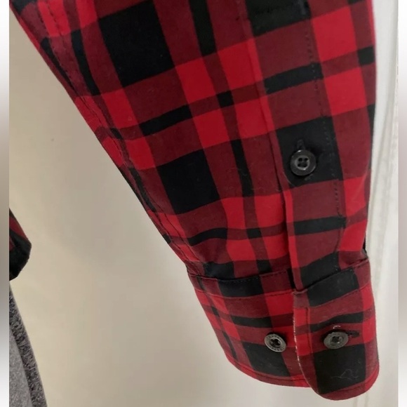 ⭐️Chaps,Ralph Lauren,Top Buffalo Plaid,No-Iron Blouse,Paisley Trim Shirt,Size XL - Picture 6 of 15